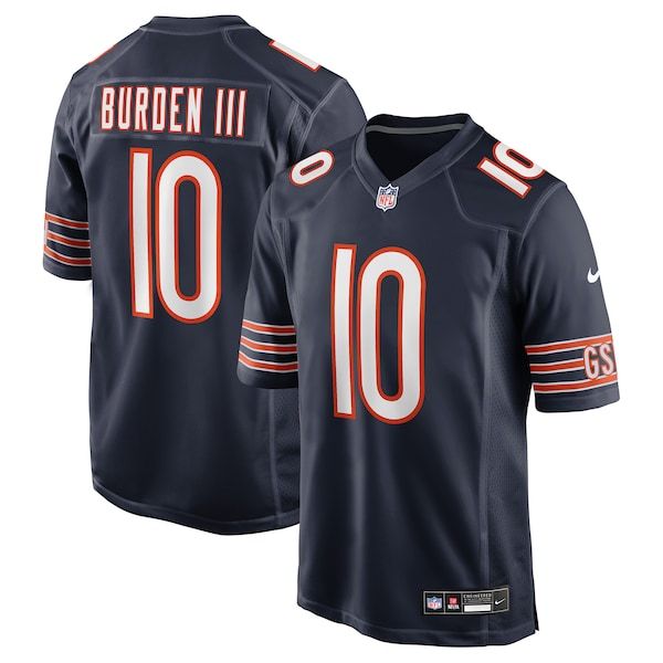 Custom Luther Burden III Chicago Bears Game Jersey Navy