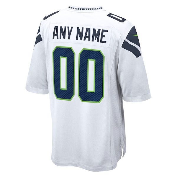Custom Seattle Seahawks Custom Game Jersey White