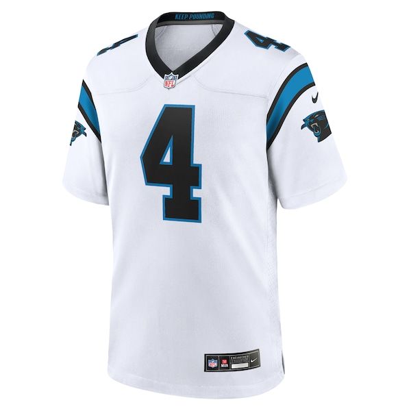 Custom Tetairoa McMillan Carolina Panthers Game Jersey White