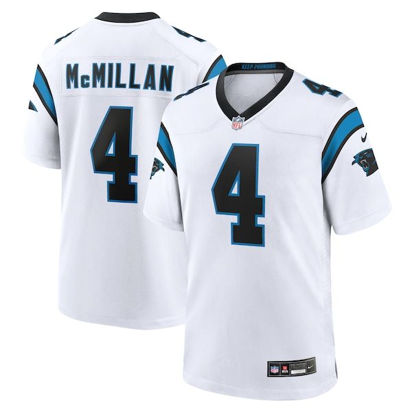 Custom Tetairoa McMillan Carolina Panthers Game Jersey White