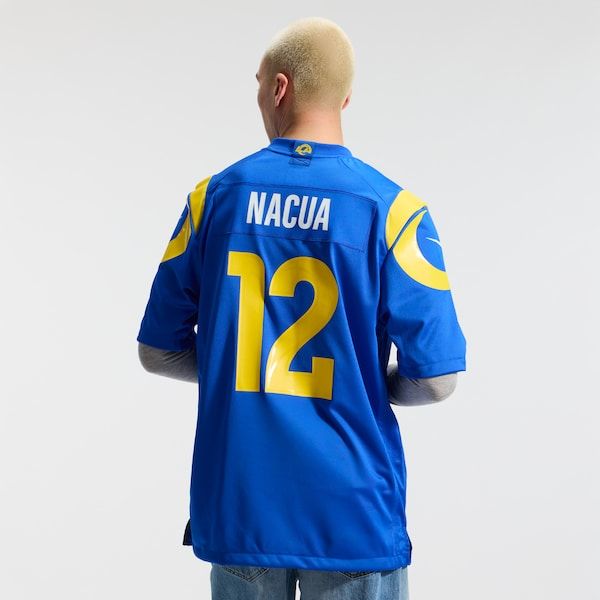 Custom Puka Nacua Los Angeles Rams Game Jersey Royal