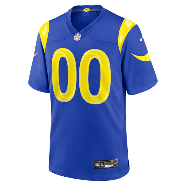 Custom Los Angeles Rams Custom Game Jersey Royal