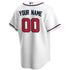 Custom Atlanta Braves Home Replica Custom Jersey White