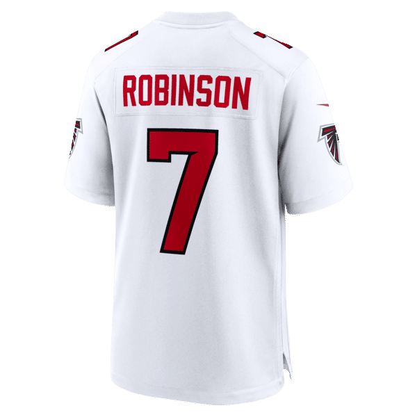 Custom Bijan Robinson Atlanta Falcons Game Jersey White