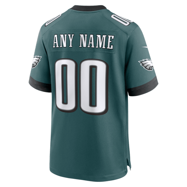 Custom Philadelphia Eagles Custom Game Jersey Midnight Green