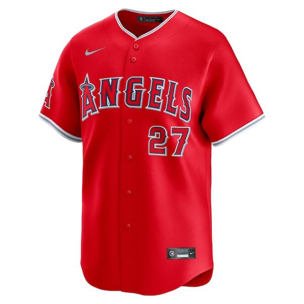 Custom Mike Trout Los Angeles Angels Alternate Limited Player Jersey Red