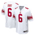 Custom Jaxson Dart New York Giants Game Jersey White