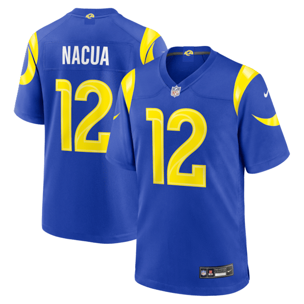 Custom Puka Nacua Los Angeles Rams Game Jersey Royal