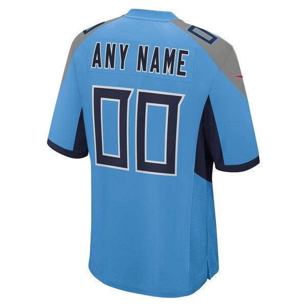 Custom Tennessee Titans Alternate Custom Game Jersey Light Blue