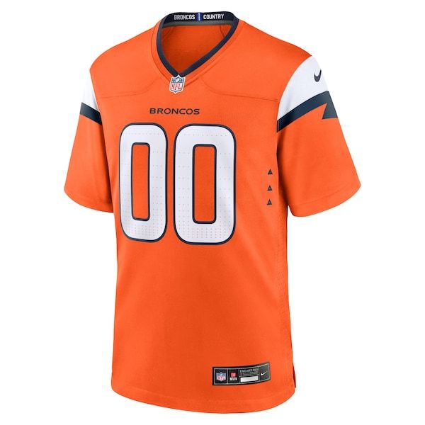 Custom Denver Broncos Custom Game Jersey Orange