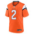 Custom Patrick Surtain II Denver Broncos Team Game Jersey Orange