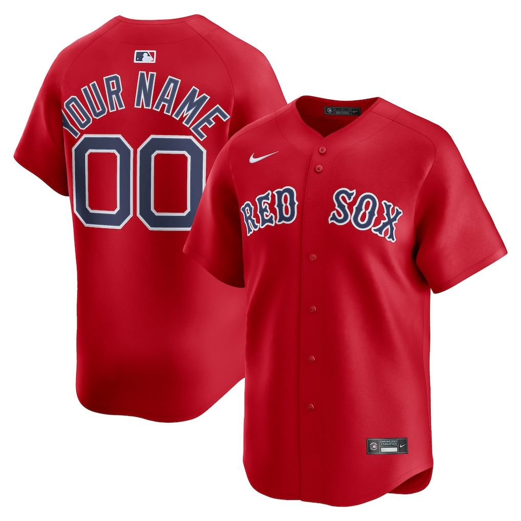 Custom Boston Red Sox Alternate Limited Custom Jersey Red