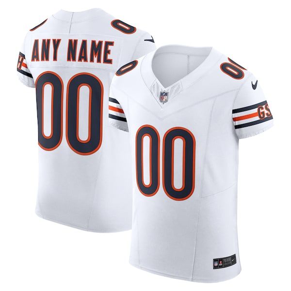 Custom Chicago Bears Vapor F.U.S.E. Elite Custom Jersey White