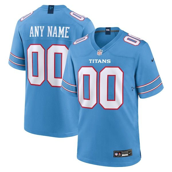 Custom Tennessee Titans Custom Game Jersey Light Blue