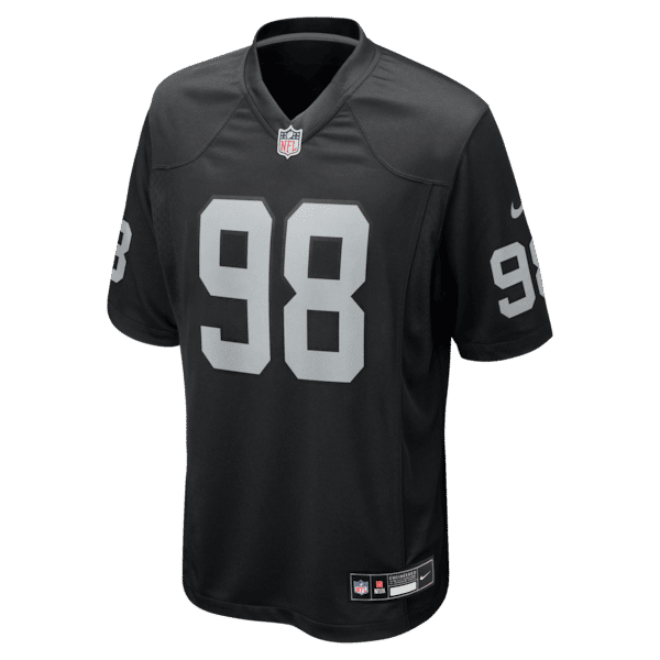 Custom Maxx Crosby Las Vegas Raiders Game Jersey Black