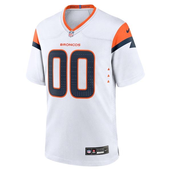 Custom Denver Broncos Custom Game Jersey White