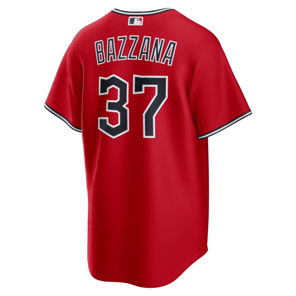 Custom Travis Bazzana Cleveland Guardians Alternate Replica Jersey Red