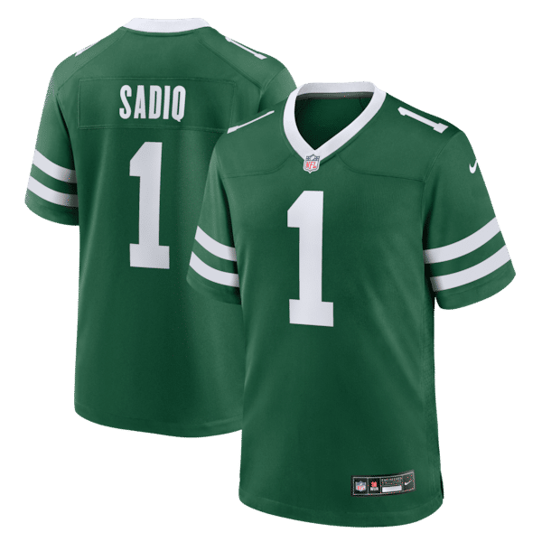 Custom Kenyon Sadiq New York Jets 2026 NFL Draft First Round Pick No. 16 Game Jersey Legacy Green