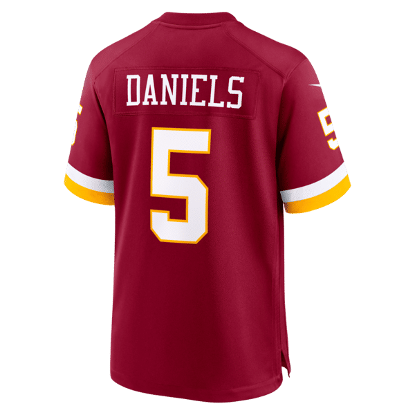 Custom Washington Commanders Jayden Daniels Game Jersey Burgundy