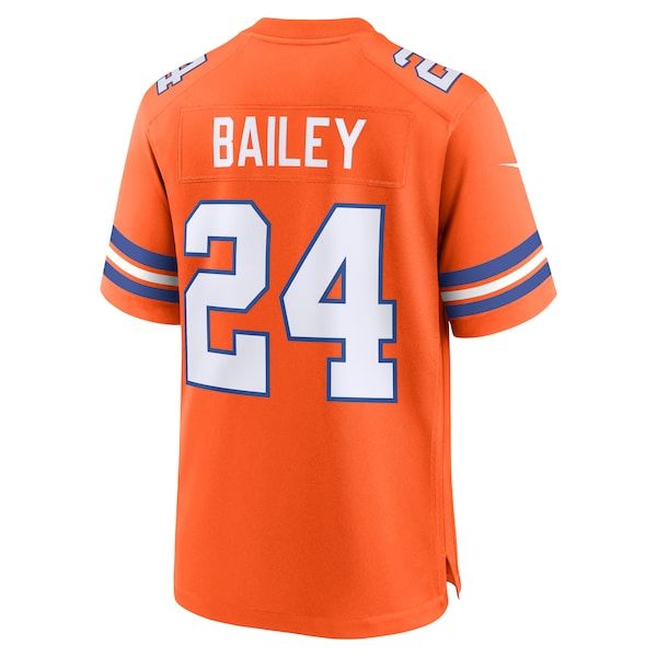 Custom Champ Bailey Denver Broncos Alternate Game Jersey Orange