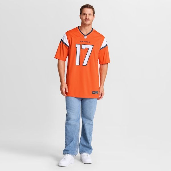 Custom Jaylen Waddle Denver Broncos Game Jersey Orange