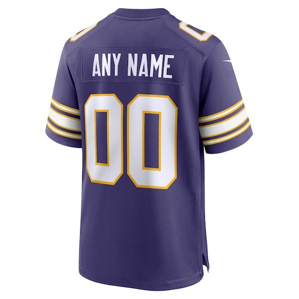 Custom Minnesota Vikings Custom Game Jersey Purple