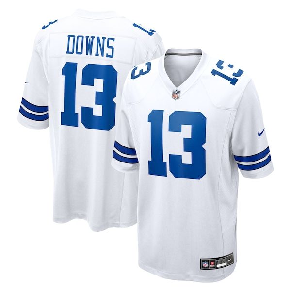 Custom Caleb Downs Dallas Cowboys Game Jersey White