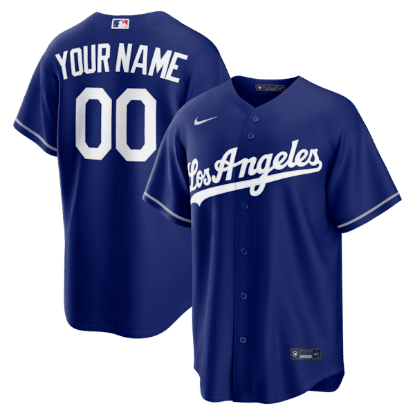 Custom Los Angeles Dodgers Alternate Replica Custom Jersey Royal