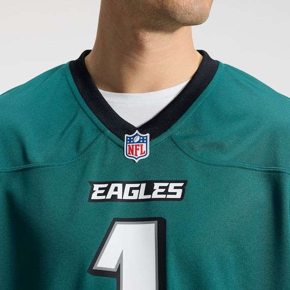 Custom Philadelphia Eagles Custom Game Jersey Midnight Green