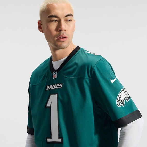 Custom Philadelphia Eagles Custom Game Jersey Midnight Green
