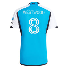 Ashley Westwood Charlotte FC adidas 2024 The Carolina Kit: Explore  Player Jersey - Blue