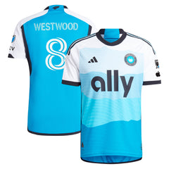 Ashley Westwood Charlotte FC adidas 2024 The Carolina Kit: Explore  Player Jersey - Blue