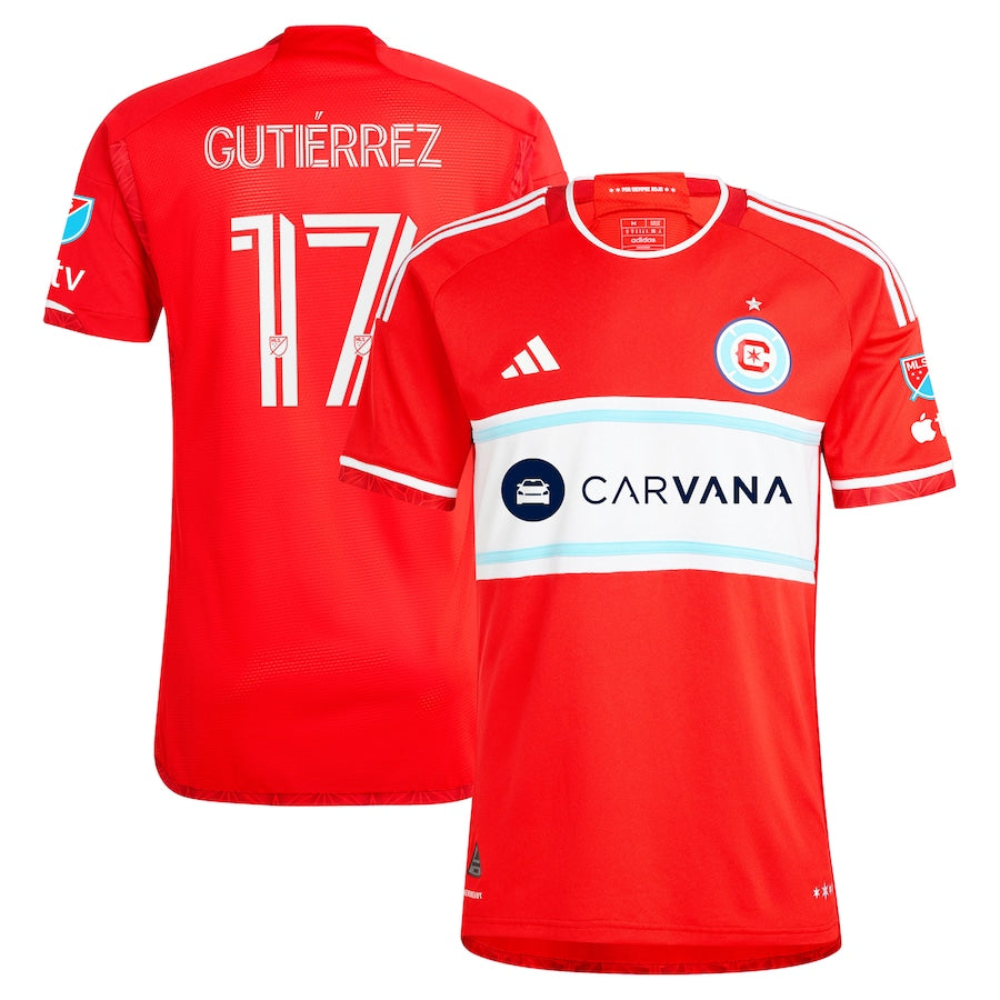 Brian Gutiérrez Chicago Fire adidas 2024 Return To Red Player Jersey – Red