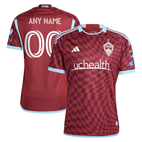 Colorado Rapids adidas 2024 One Flag Kit Custom Jersey - Burgundy