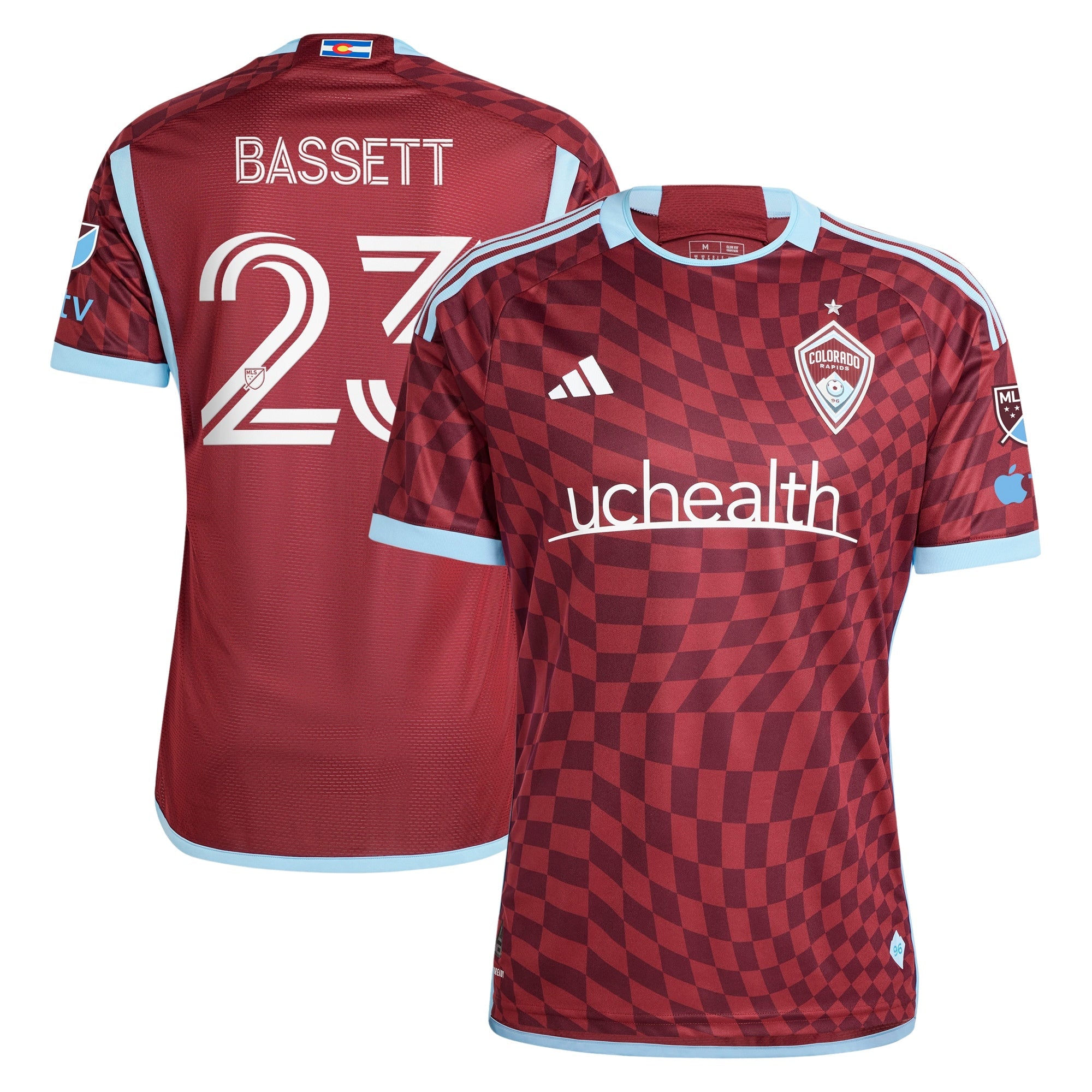 Cole Bassett Colorado Rapids adidas 2024 One Flag Kit Player Jersey - Burgundy