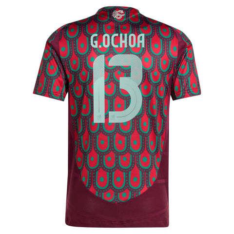 Guillermo Ochoa Mexico National Team adidas 2024 Home Player Jersey - Burgundy