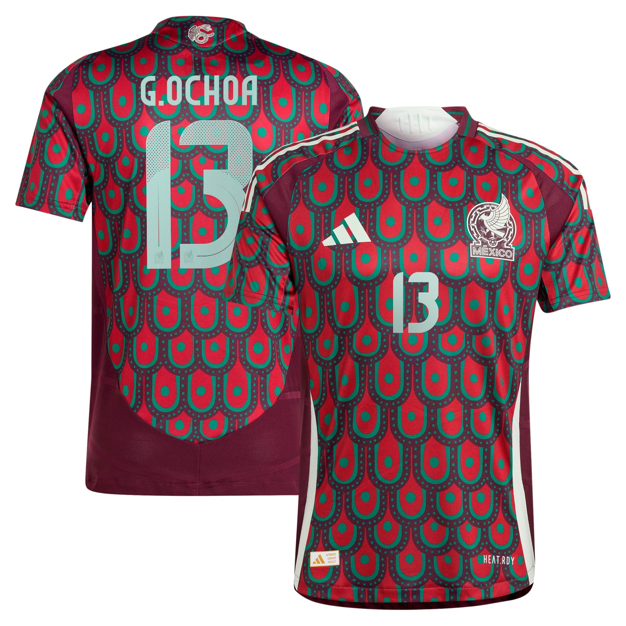 Guillermo Ochoa Mexico National Team adidas 2024 Home Player Jersey - Burgundy