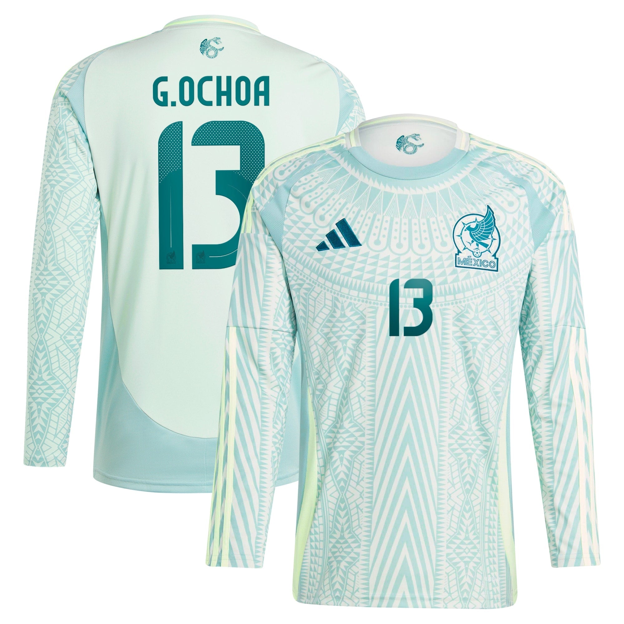 Guillermo Ochoa Mexico National Team adidas 2024 Away Player Long Sleeve Jersey - Green