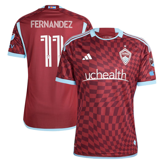 Omir Fernandez Colorado Rapids adidas 2024 One Flag Kit  Player Jersey - Burgundy