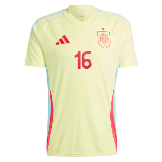 Rodrigo Spain National Team adidas 2024 Away Jersey - Yellow