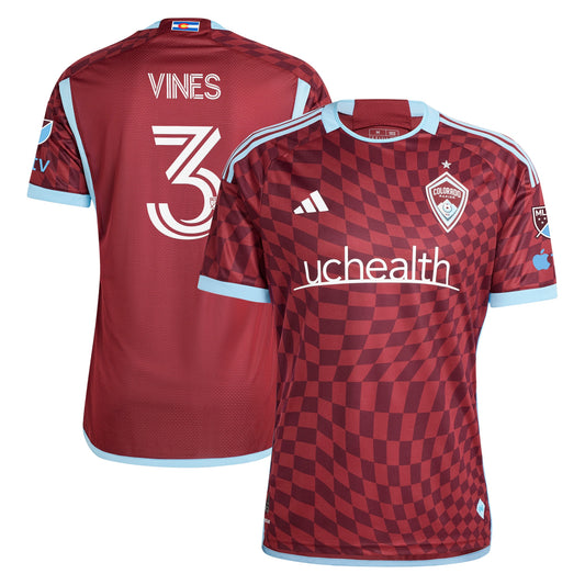 Sam Vines Colorado Rapids adidas 2024 One Flag Kit Player Jersey - Burgundy