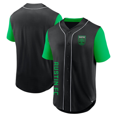 Austin FC Fanatics Balance Fashion Baseball Jersey - Black
