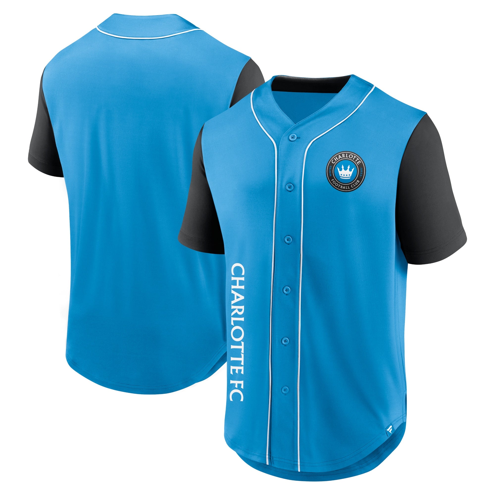 Charlotte FC Fanatics Balance Fashion Baseball Jersey - Blue