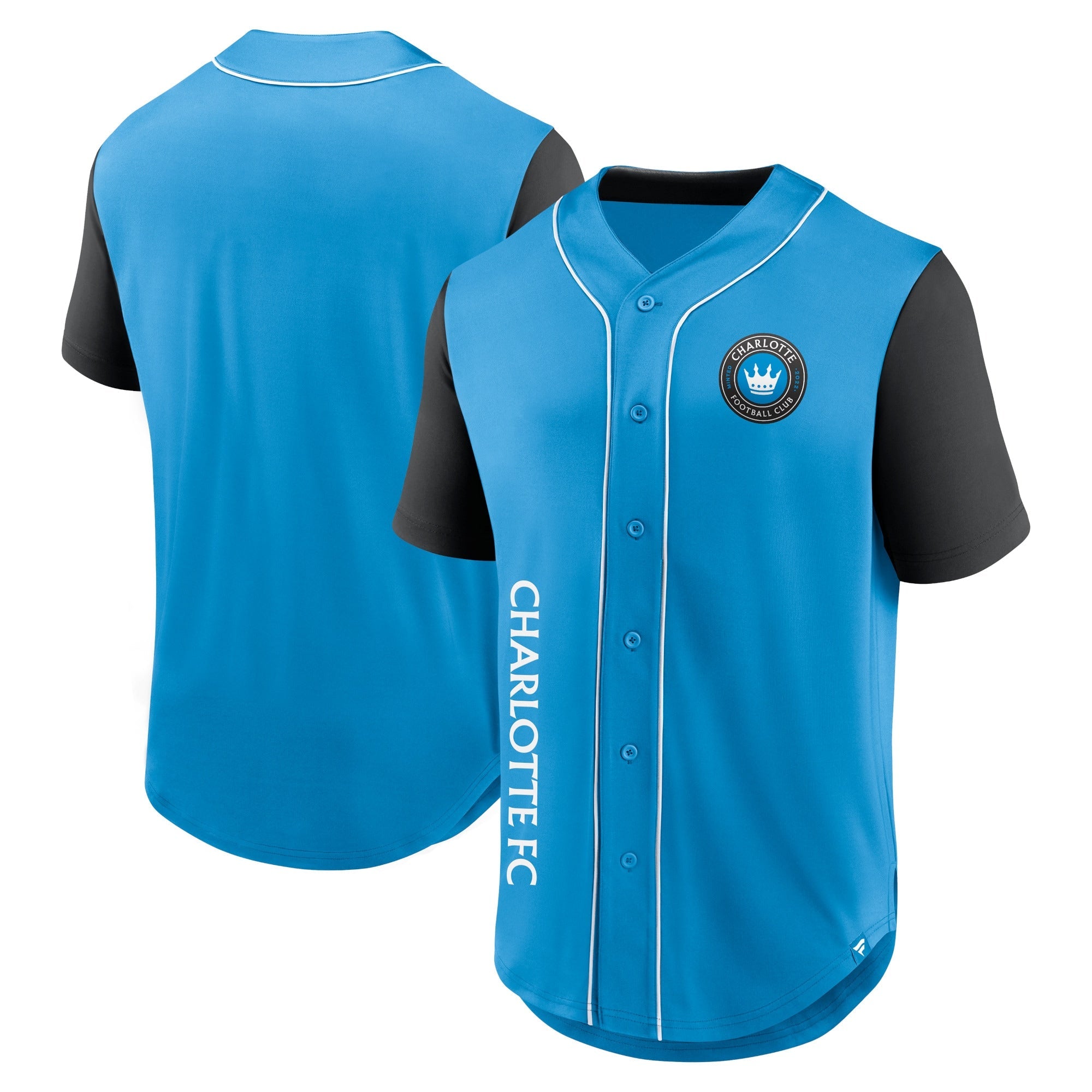 Charlotte FC Fanatics Balance Fashion Baseball Jersey - Blue