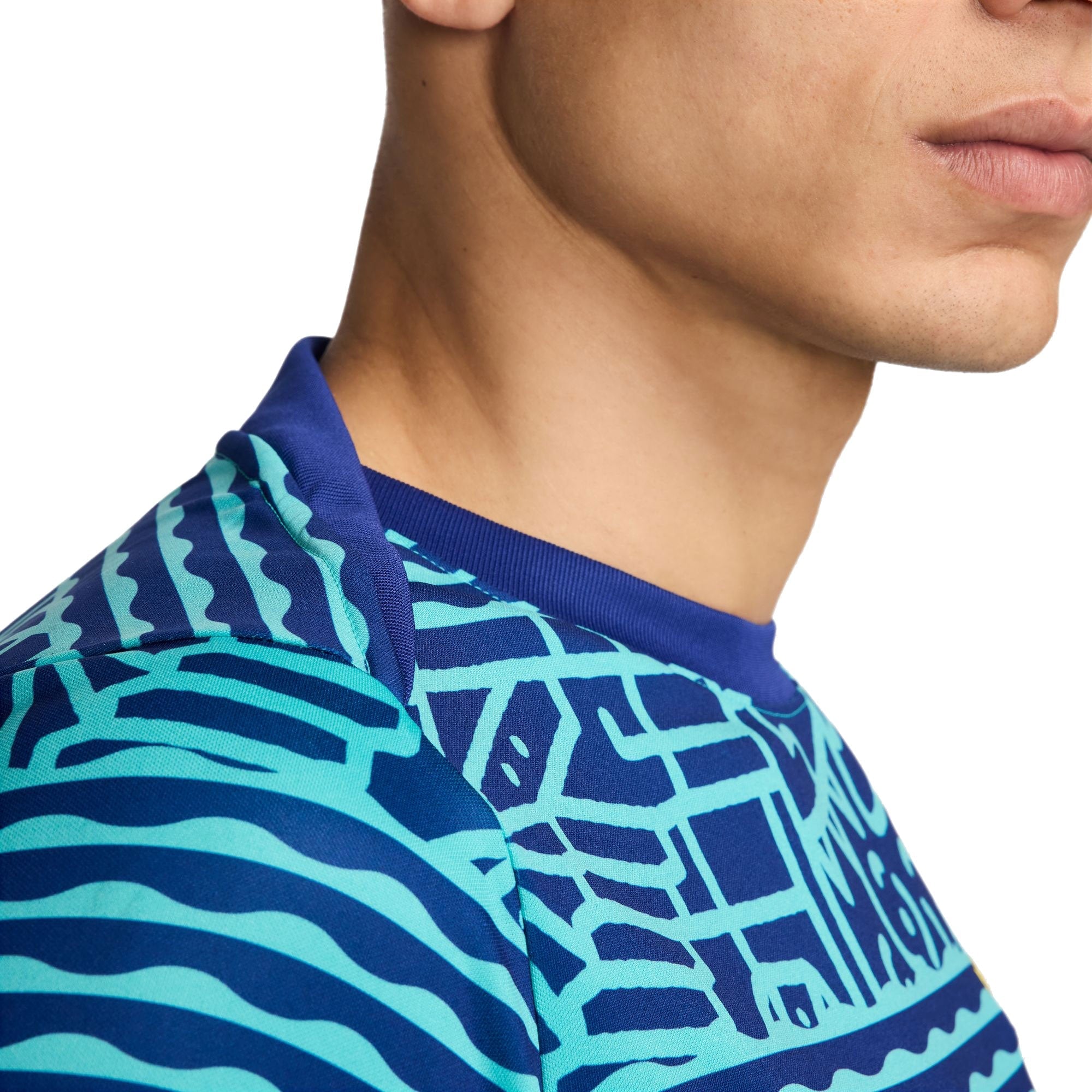 Brazil National Team Nike 2024 Academy Pro Pre-Match Top - Blue
