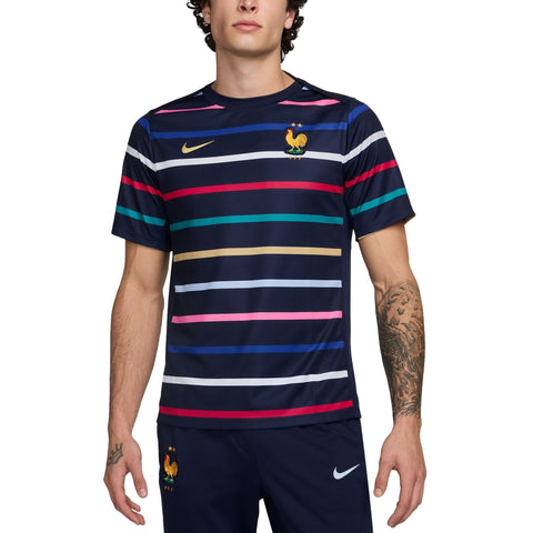 France National Team Nike 2024 Academy Pro Pre-Match Top - Blue