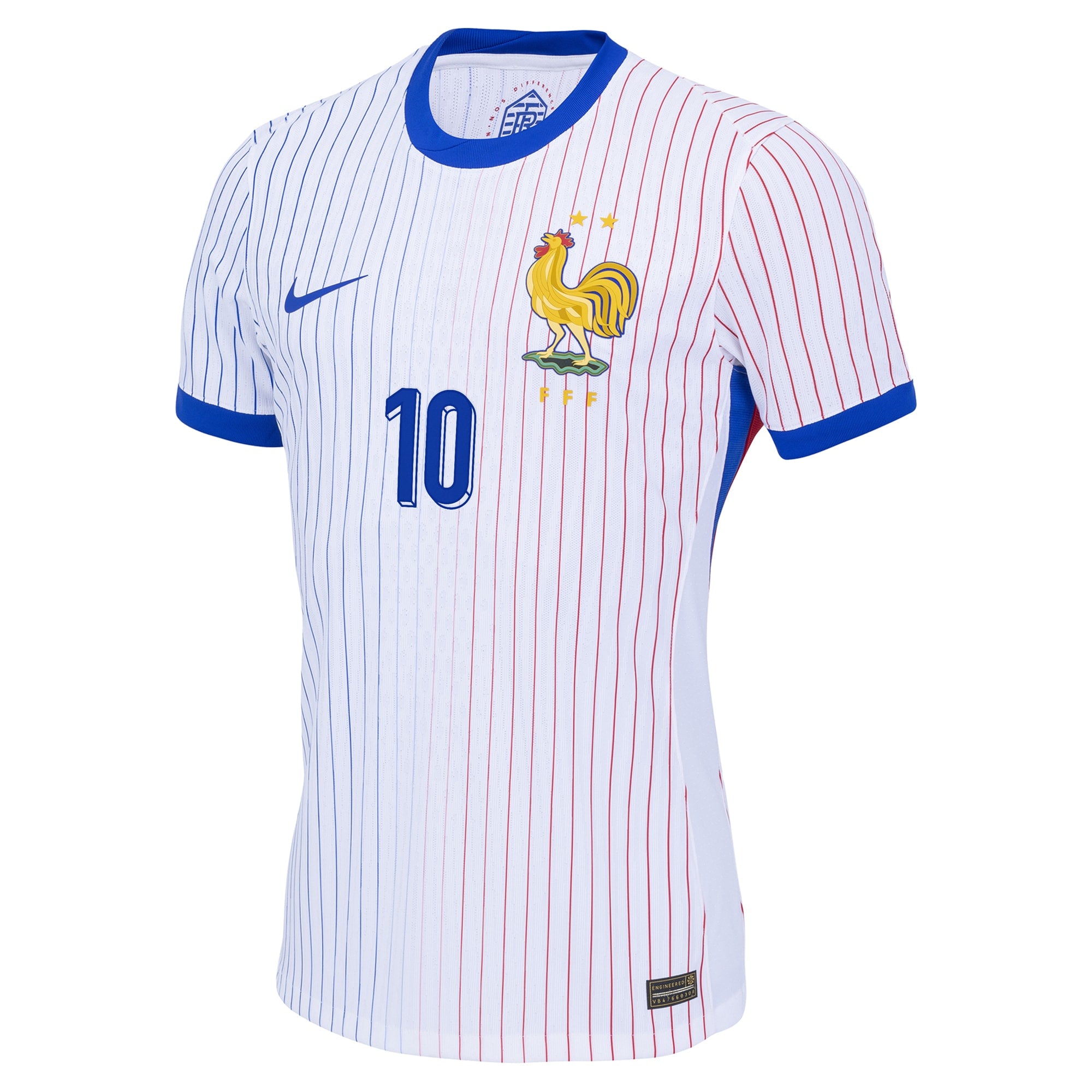 Kylian Mbappe France National Team Nike 2024 Away Jersey - White
