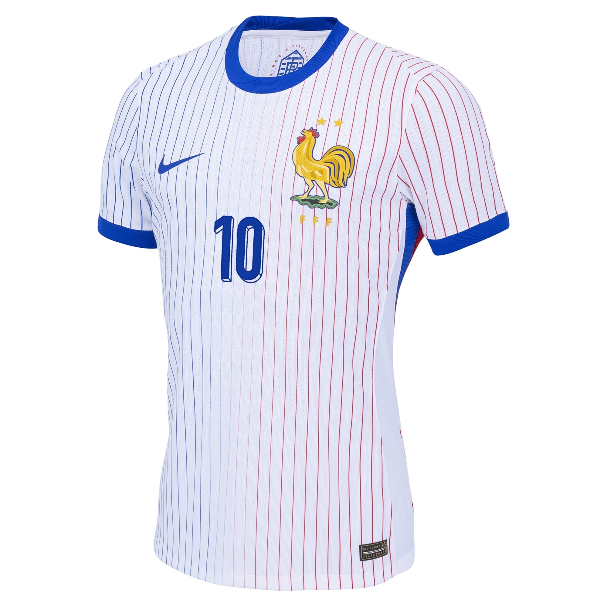 Kylian Mbappe France National Team Nike 2024 Away Jersey - White