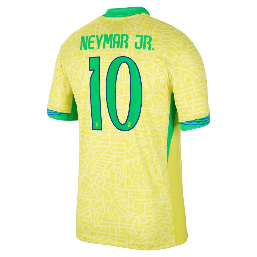 Neymar Jr. Brazil National Team Nike 2024 Home Stadium Player Jersey – Yellow