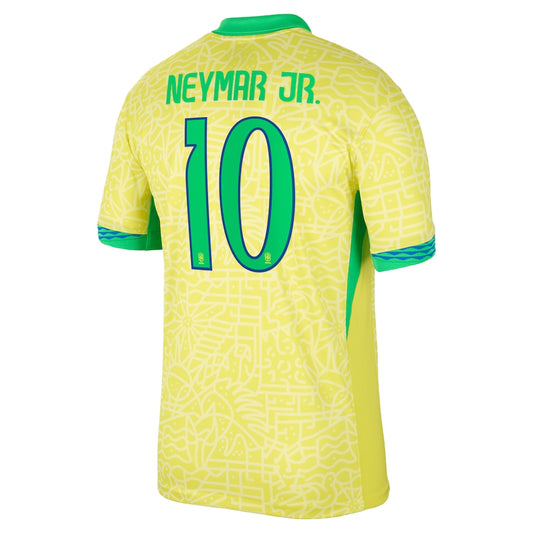 Neymar Jr. Brazil National Team Nike 2024 Home Stadium Player Jersey – Yellow